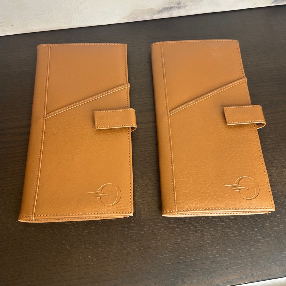 Tan Faux Leather Passport Holders Set of Two ( 2 ) New NWOT